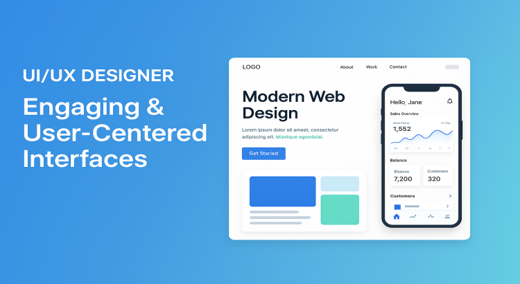 Designed UI/UX for apps and dashboards using Figma with user flows and responsive layout.